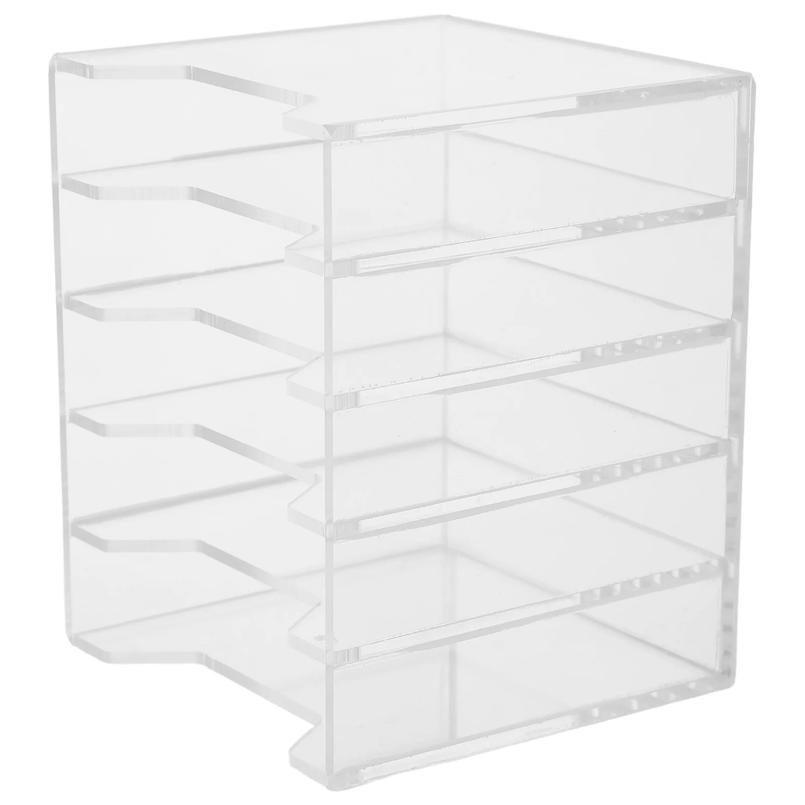 Acrylic Storage Box 5-Slot Desktop Organizer For Office Conference Room Mobile Phone Management Tray Temporary Holder Cell