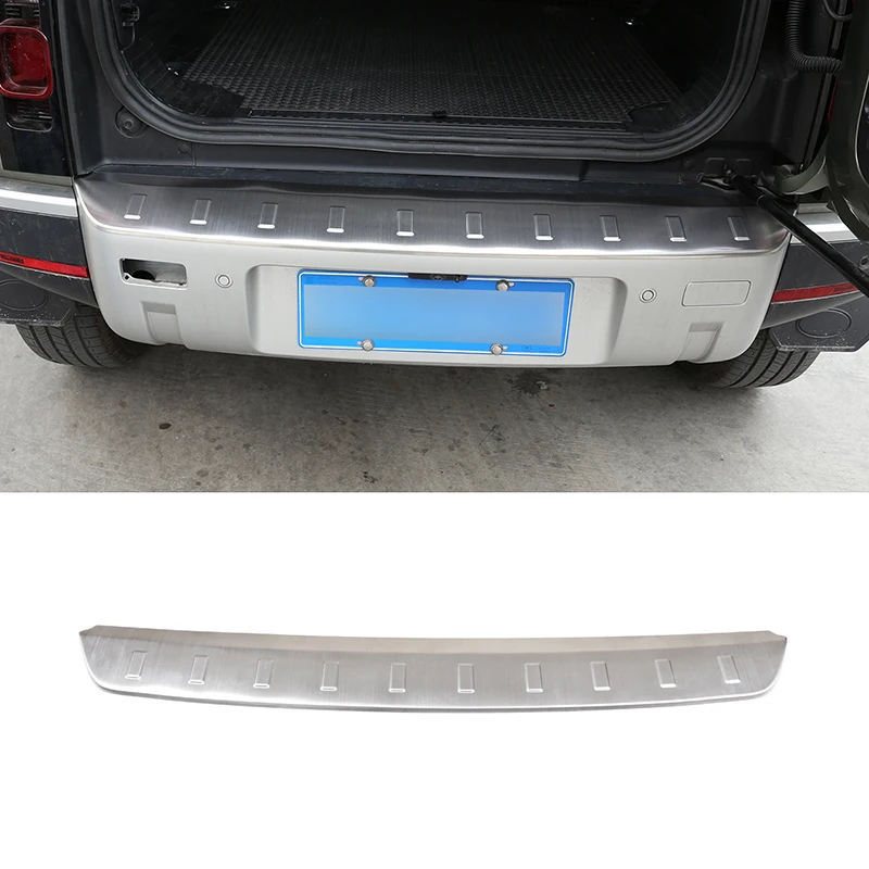 For 2020-2021 Land Rover Defender 110 Stainless Steel  Car Rear Bumper Plate Cover Trim Stickers Car Modification Parts