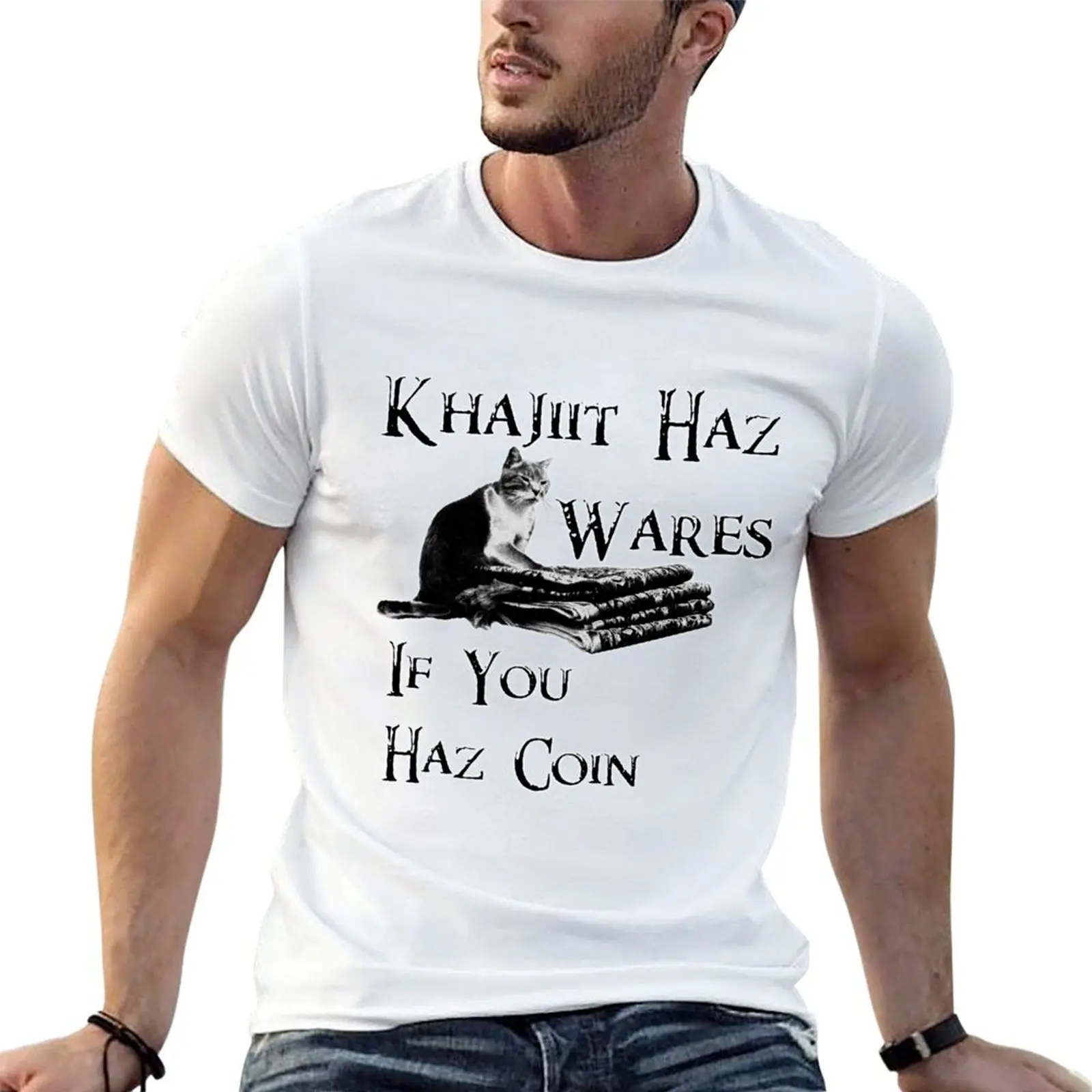 

Khajiit Haz Wares - V.1 T-Shirt t shirts for man slim fit t shirts cotton 100% T-Shirt