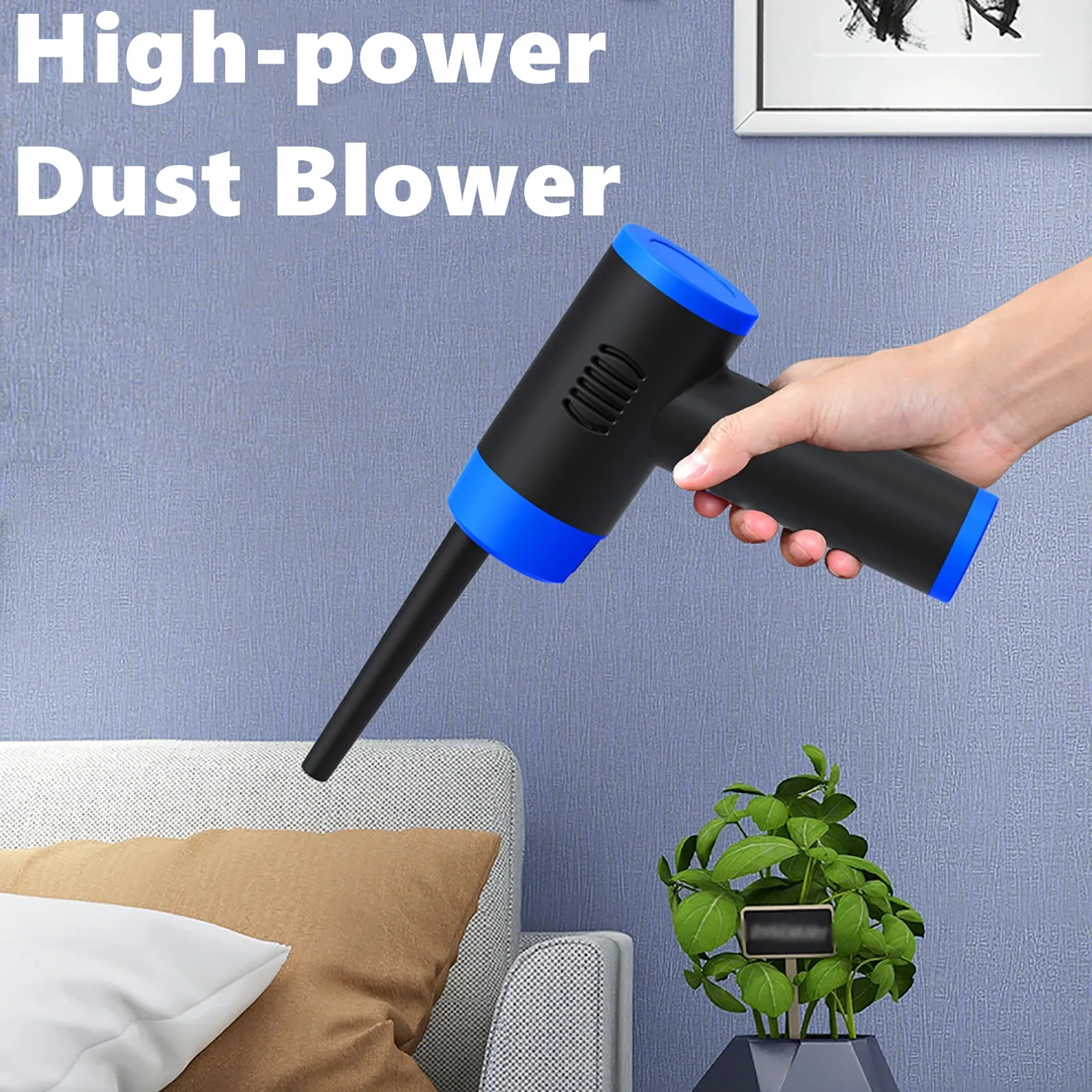 High-power Wireless Air Duster Dust Blower Household Car Lithium Battery Dust Blower for Computer Laptop Keyboard Cleaning