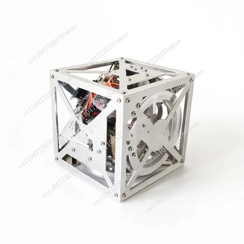 Flip the self balancing cube in any direction, and flip the cube momentum inertia wheel on one side at a single point