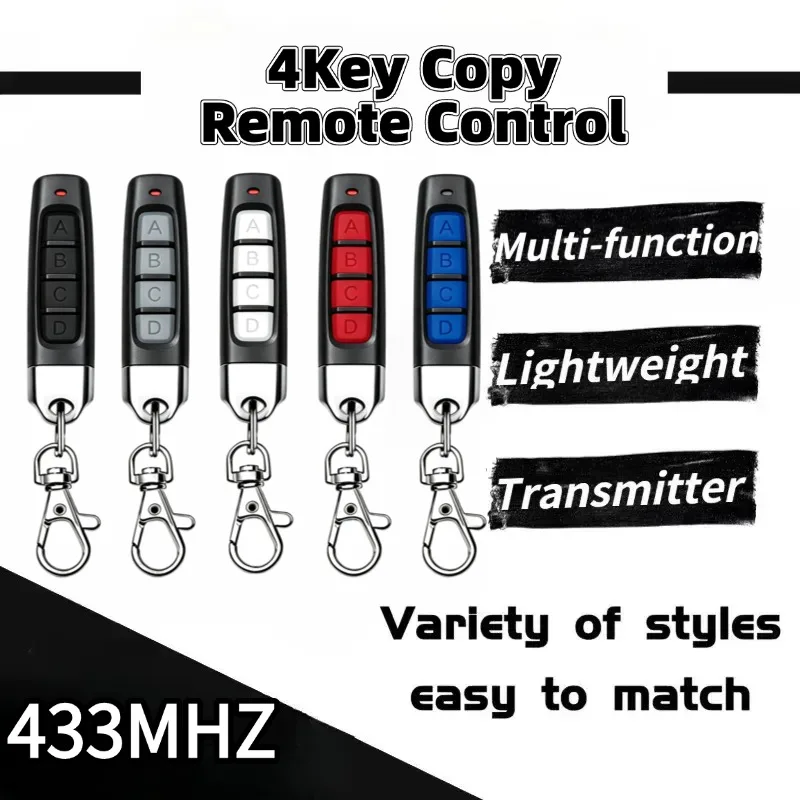 433MHz Auto Copy Remote Control Electric Garage Door Opener Remote Controller Duplicator Clone Cloning Code Transmitter