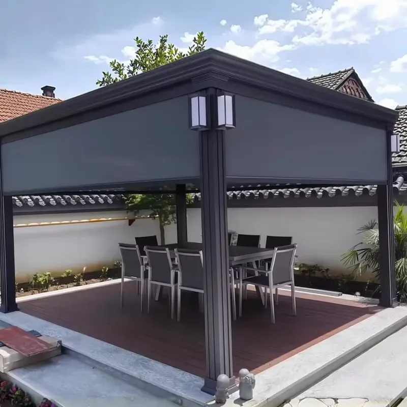 Amas Customized Motorized Louvered Pergola Retractable Pergola for Aluminum Outdoor