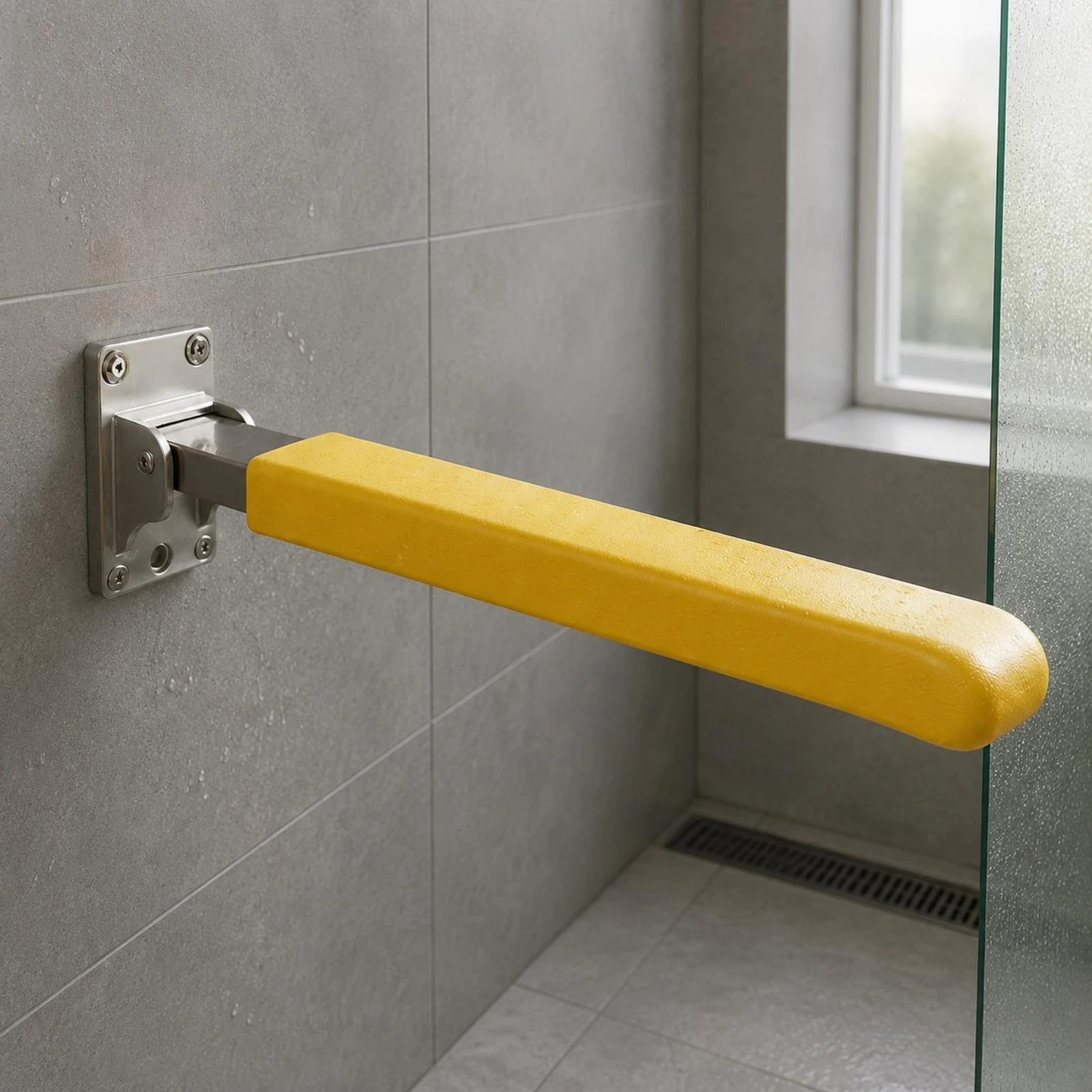 Wall Mounted Toilet Grab Bar Non Slip Folding Toilet Handrail Folding Grab Bar Sturdy Flip up Support Rail Brushed Finish