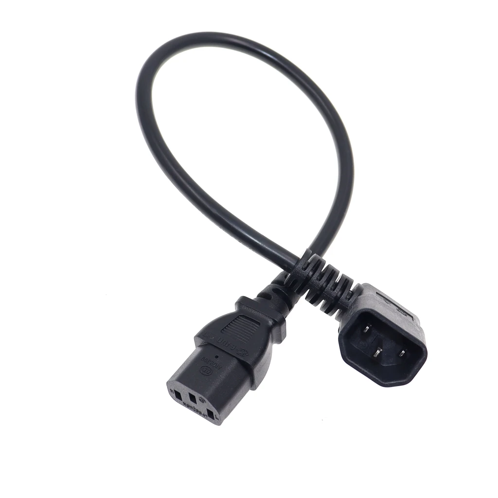 IEC 320 C14 Angled Male to C13 Female Cord, 90 degree C14 to C13 Power Extension Cable For PDU UPS,H05VV-F VDE AC Cord