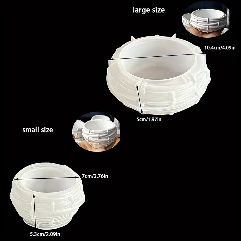 1/2 Stück DIY handgefertigte Vogelnest-Silikonform, perfekt für die Herstellung von Kerzen, Harzschmuck, Ton- und Gipsarbeiten, kreativ – Detail 9
