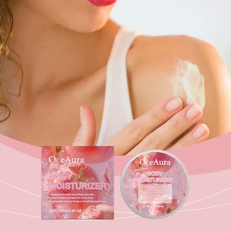 

Peach Hydrating & Nourishing Body Cream - 24H Moisture Soothes Fights Free Radicals Brightens Dullness Firming Refreshing