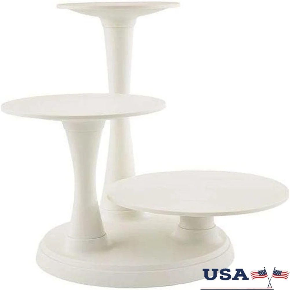 

3 Tier Cupcake Stand Dessert Tower Display Plastic Holder Event Table Decor Wedding Bakery Pastry Organizer