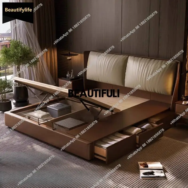 

D80 Уникальный серый каркас двуспальной кровати, дизайн, минималистичный современный гибкий каркас двуспальной кровати, деревянная японская Cama, супружеская мебель Ho