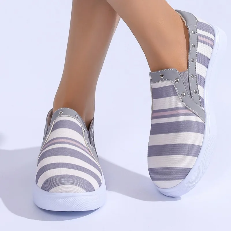 مطابقة اللون القماش المسطح أحذية الصيف جديد جولة رئيس عميق الفم القماش سطح لينة وحيد المضادة للانزلاق مقاومة للاهتراء حذا فردي للسيدات
