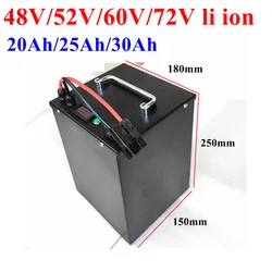 48V 52V 60V 72V 20AH 25AH 30AH Lithium Battery Li-ion Waterproof for Electric vehicle tricycle Electric forklift