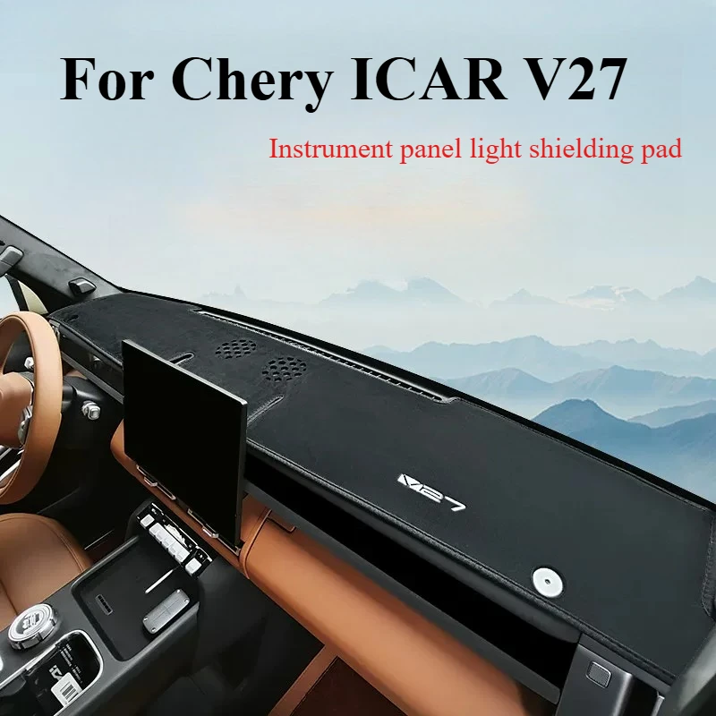 

For Chery ICAR V27 Flannel Dashboard Anti-Slip Anti-UV Mat Car Dashboard Cover Pad Dashmat Protect Sunshield Pad Accessories