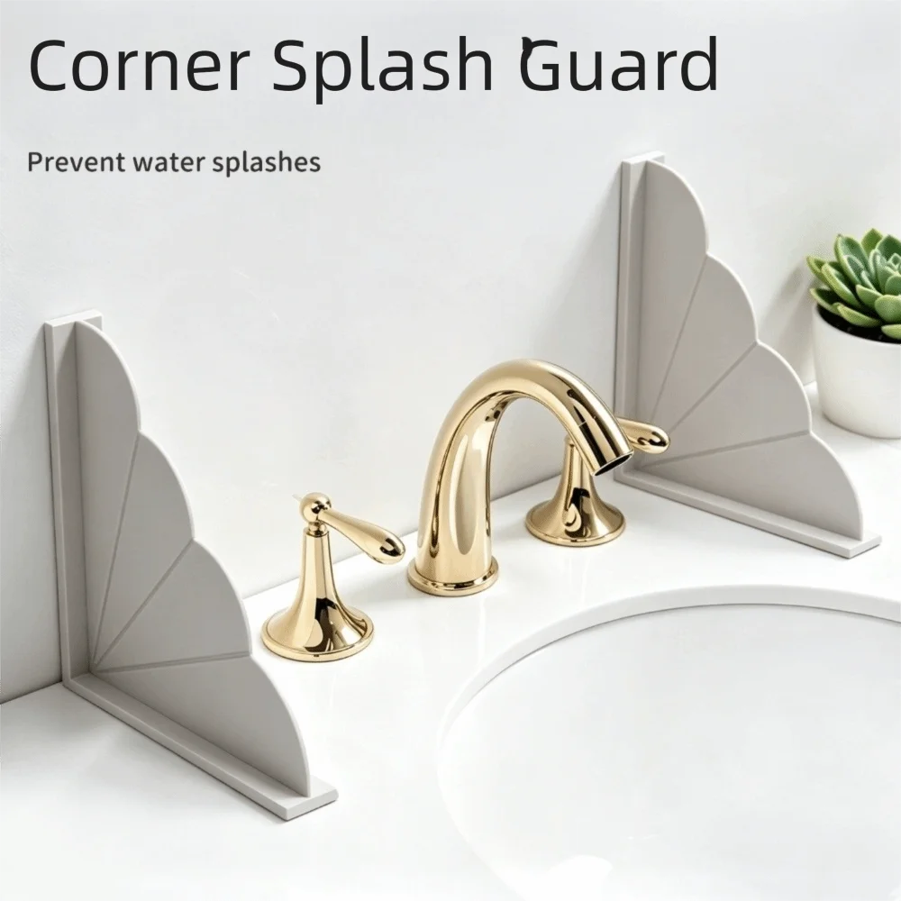 Silicone Bathtub Splash Guard Suction Cups Anti Splash Splash Stopper Guard Waterproof Edge Protector Water Stop Panel Bathtub