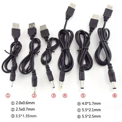 USB A Male to DC 2.0 0.6 2.5 3.5 1.35 4.0 1.7 5.5 2.1 5.5 2.5mm Power supply Plug Jack type A extension cable connector cords