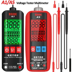 A1/A5 Mini Multimeter Digital Voltage Tester Detector 2000/6000 Counts LCD DC/AC Voltage Current NCV Live Wire Tester Meter