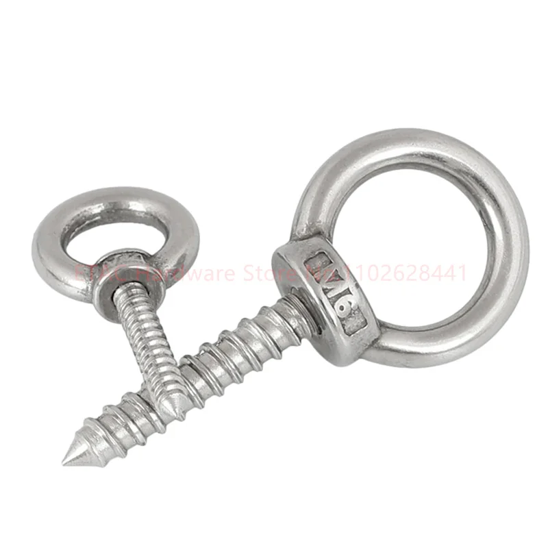 304 Stainless Steel Sheep Eye Nut Round Ring Self Tapping Screw Hook