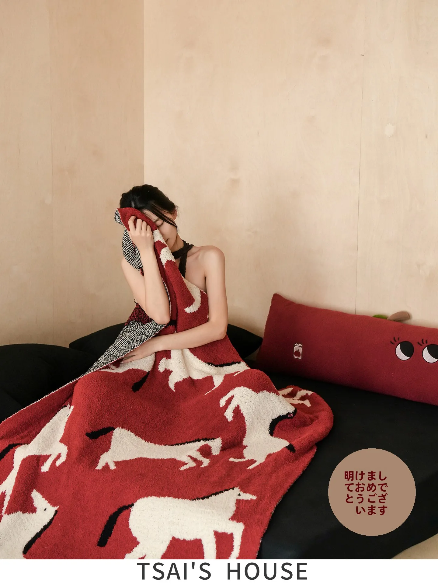 

Luy Year Soft Knitted f Velvet Blanket Leisure Blanket Warm Polyester Fiber Four Seasons Universal Knitted Korean ...