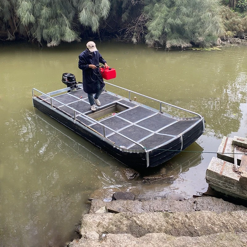 Bote de pesca plano para el hogar, bote de pesca ensanchado, bote para transporte de redes acuáticas