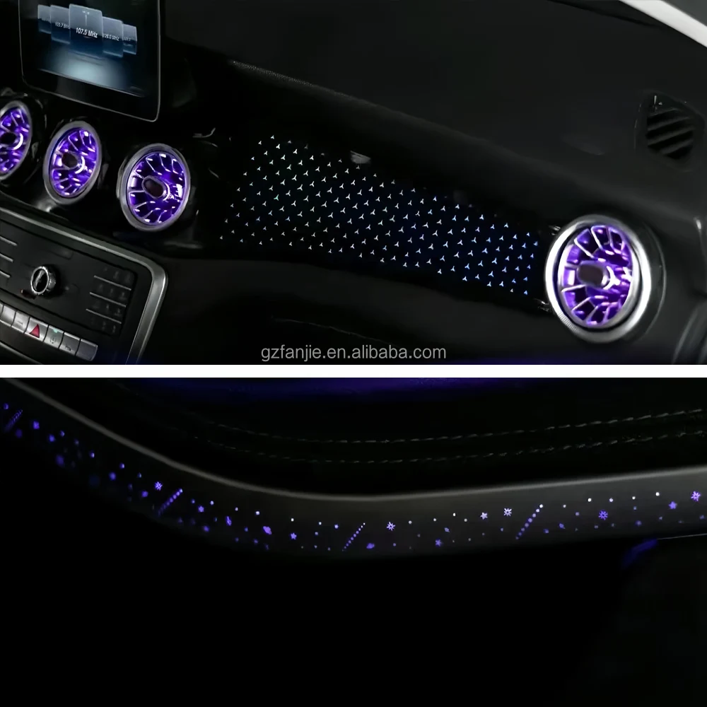 Autowellus RHD Active Interior Ambient Light For GLA W156 CLA W117 2013+ Starlight Dashboard Panel LED Trim Strip APP