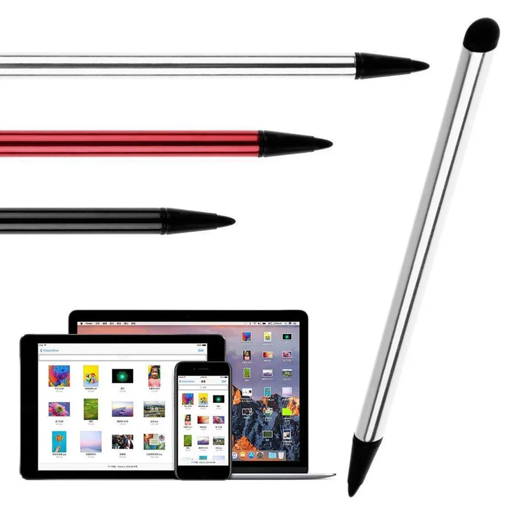 Capacitive Stylus & Resistive Hard Tip Stylus Combination with Rubber for Touch Screen Pen for Smartphones Tablets