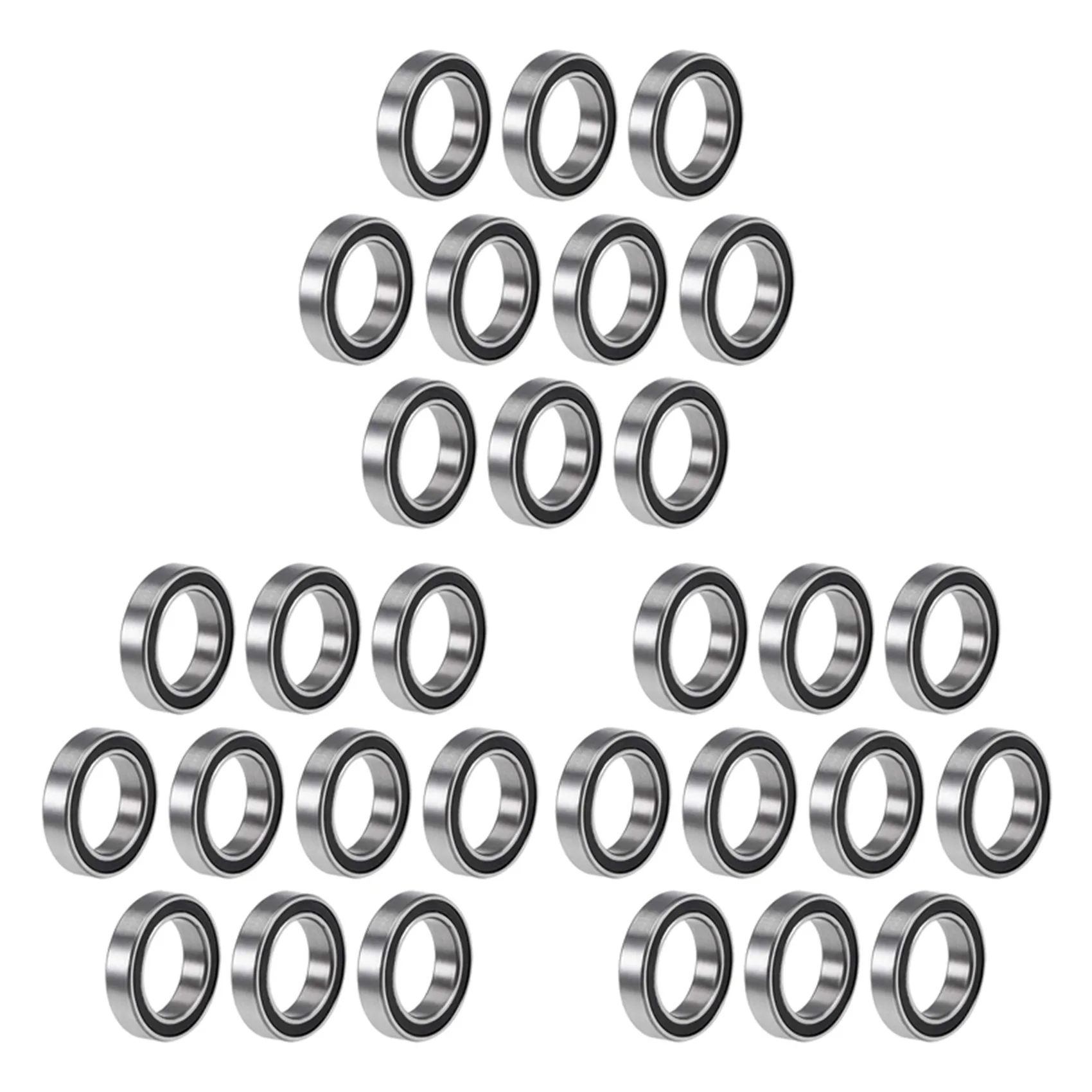 AS60-30PCS 6701-2RS 12X18X4 Mm Miniature Double Rubber Sealed Deep Groove Ball Bearings