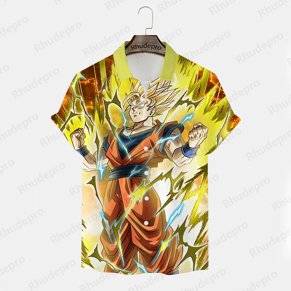 Goku japonês de anime masculino, camisas de manga curta para crianças, roupas Vegeta Trend, streetwear, novos tops, 2024