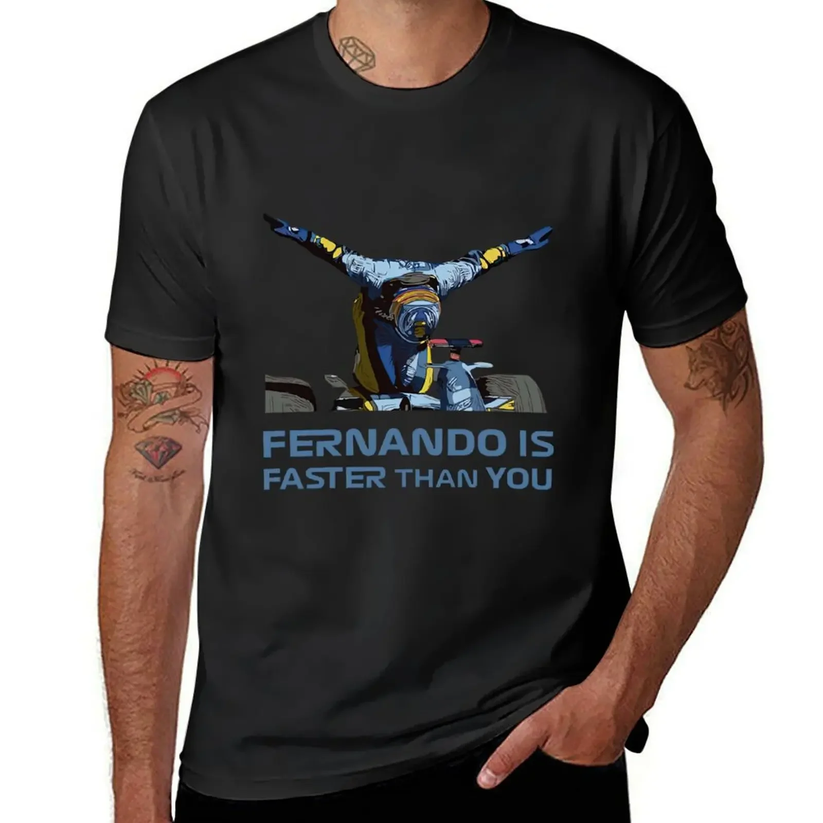 Fernando es más rápido que ti Camiseta camisetas de entrenamiento vintage para hombres 2025 nuevo modelo