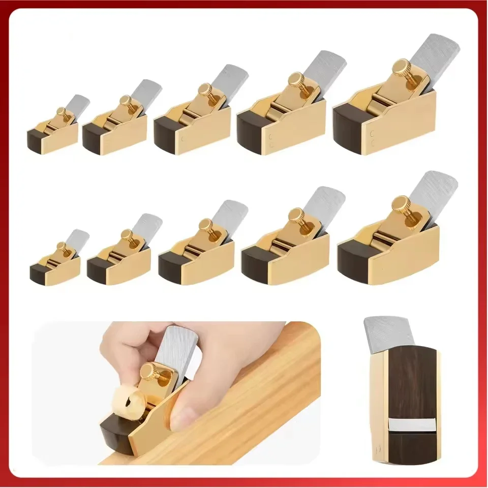 Blackwood Violin Brass Plane Wrap Convex HSS Cutter Blade Guitar Flat Bottom Planes Planer, Woodworking Repair DIY Tools Parts
