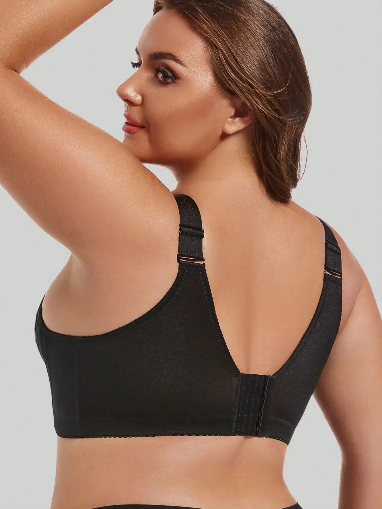 Underwear for Women in Summer, Big Chest, Small Gathering, Anti Sagging, No Steel Ring, Fat, MM Ultra-Thin Plus Size Text Bra image 2