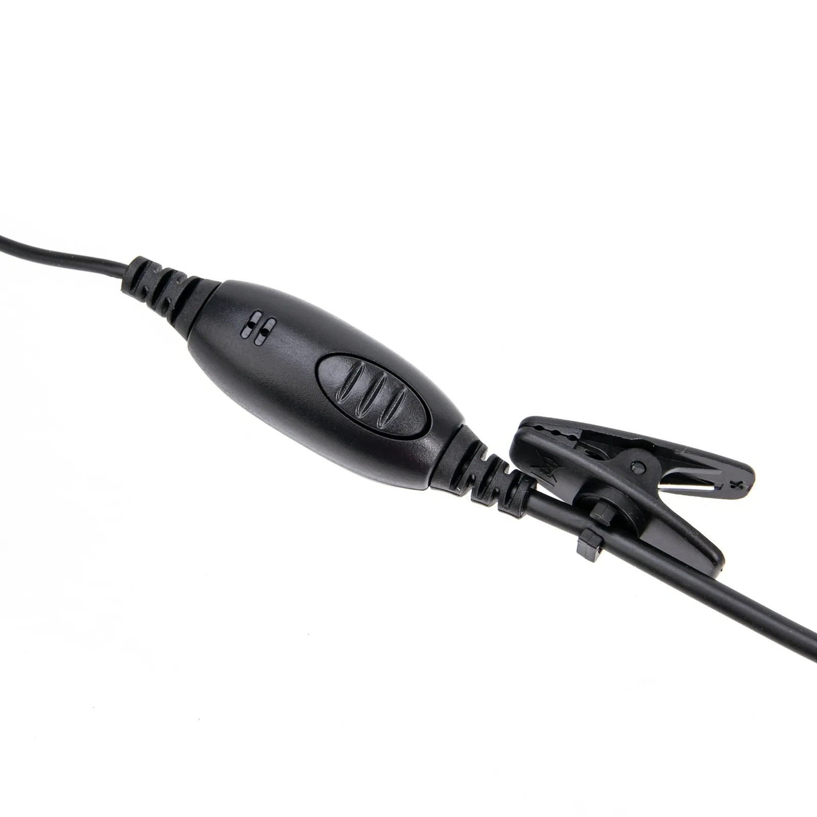 G-Shape Microphone Earpiece with PTT for Icom F21 ICV85 Maxon Vertex Radios-2-Pin K Plug, Durable PU Wire, Clear Audio