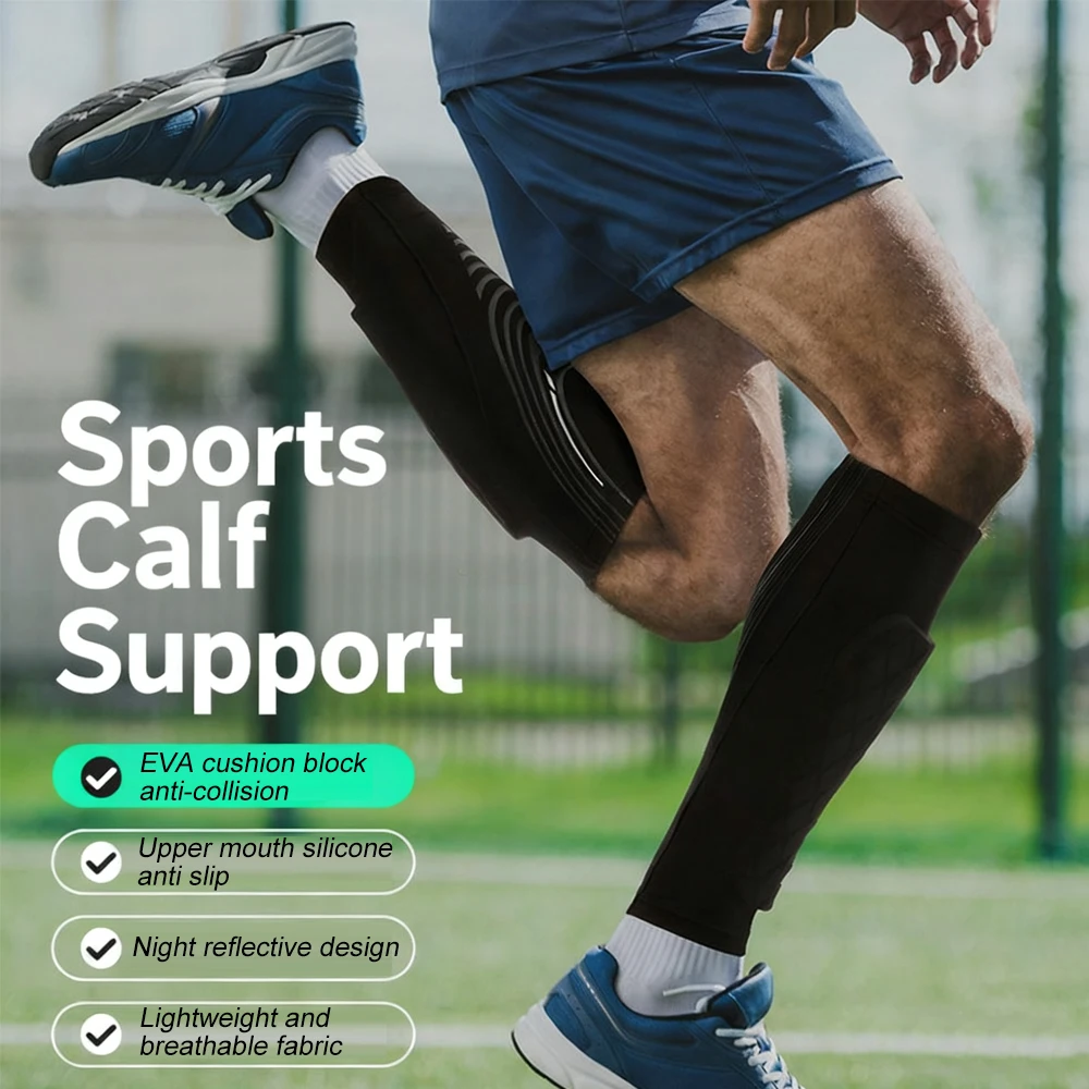 

1/2 шт. футбольные щитки для голени для взрослых, компрессионный рукав для икр с сотовыми подушечками, легкое защитное снаряжение для икр