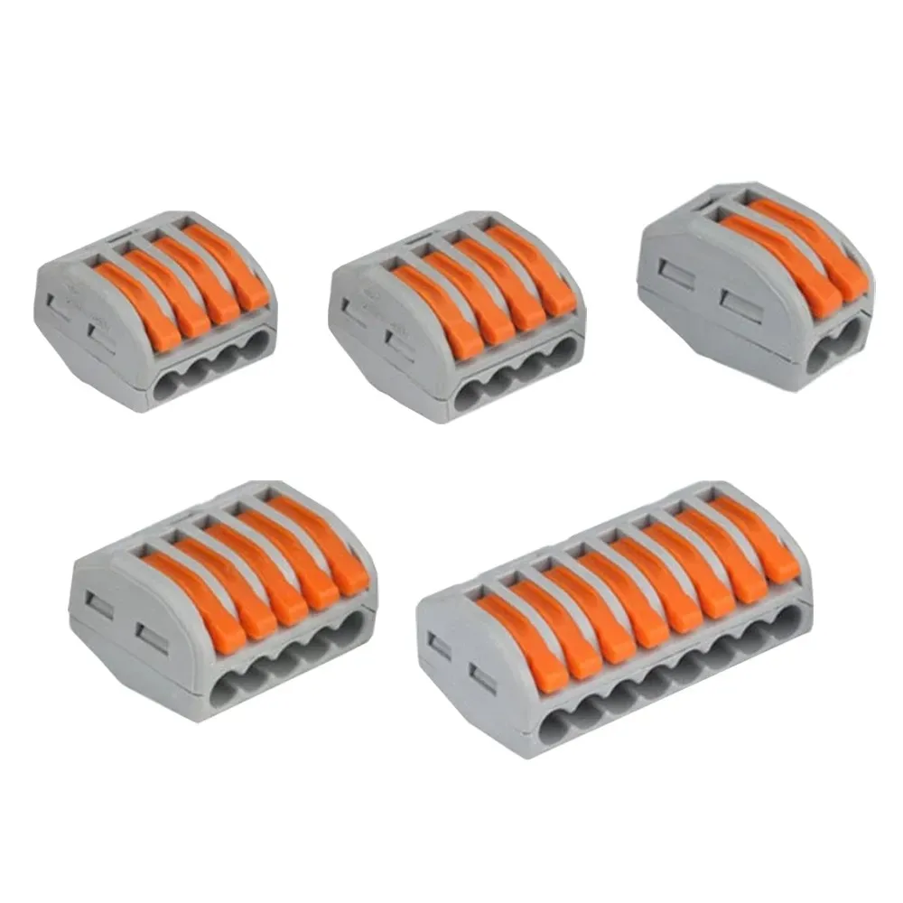 20/10Pcs Terminal Blocks 212-218 0.08-2.5mm Universal Compact Electric Wire Cable Connectors Conductor Splitter