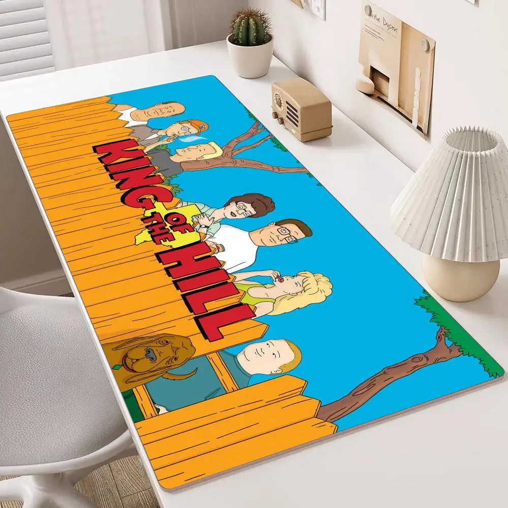 Cartoon K-King Of The Hill Mouse Pads Multiple Sizes Large Square Computer Office Game Table Mats Rubber Anti-slip Mousepads