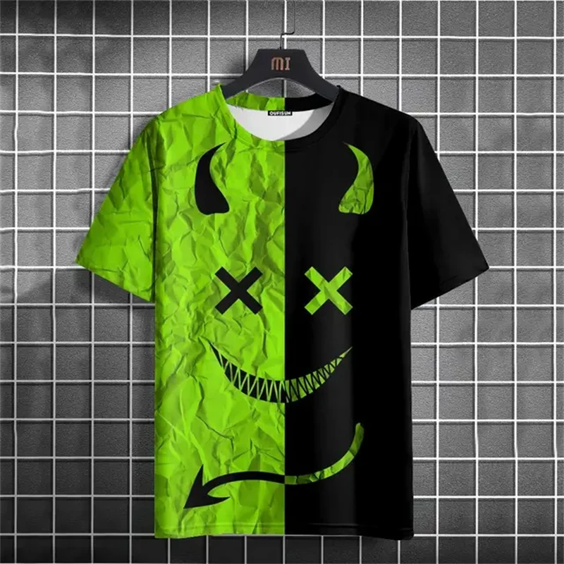 

Funny 3D Little Devil Print Men's T-Shirts Hip Hop Trend Harajuku Streetwear Summer Casual O-neck Short Sleeve Tops Fashion Tees