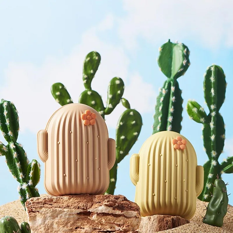 1pcs Creative Soap Box Cactus Shape Laundry Soap Sponge Dish Holder Bathroom Storage Travel Portable Waterproof Soap Case