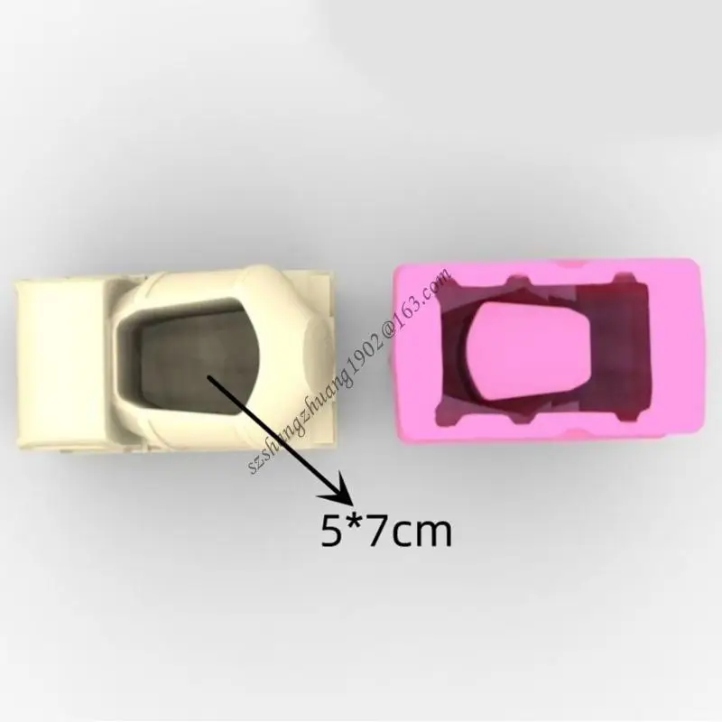

Q6RB Mud Tanker Pen Holder Flower Pot Silicone Molds DIY Planter Mold