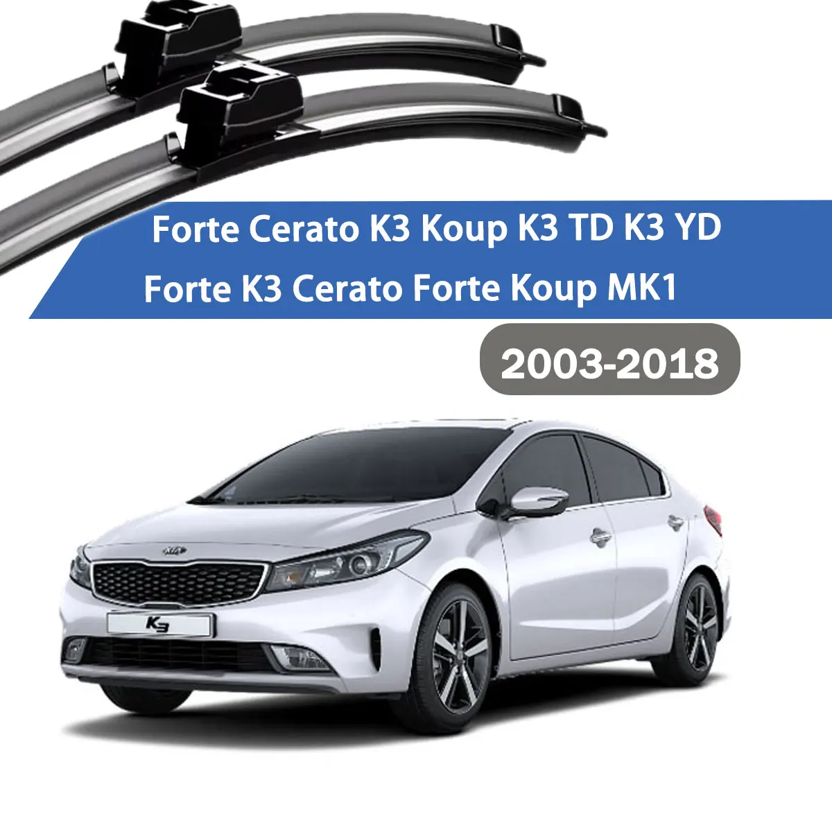 

Щетки стеклоочистителя из углеродного волокна для KIA Forte Cerato K3 Koup K3 TD K3 YD Forte K3 Cerato 2003-2018