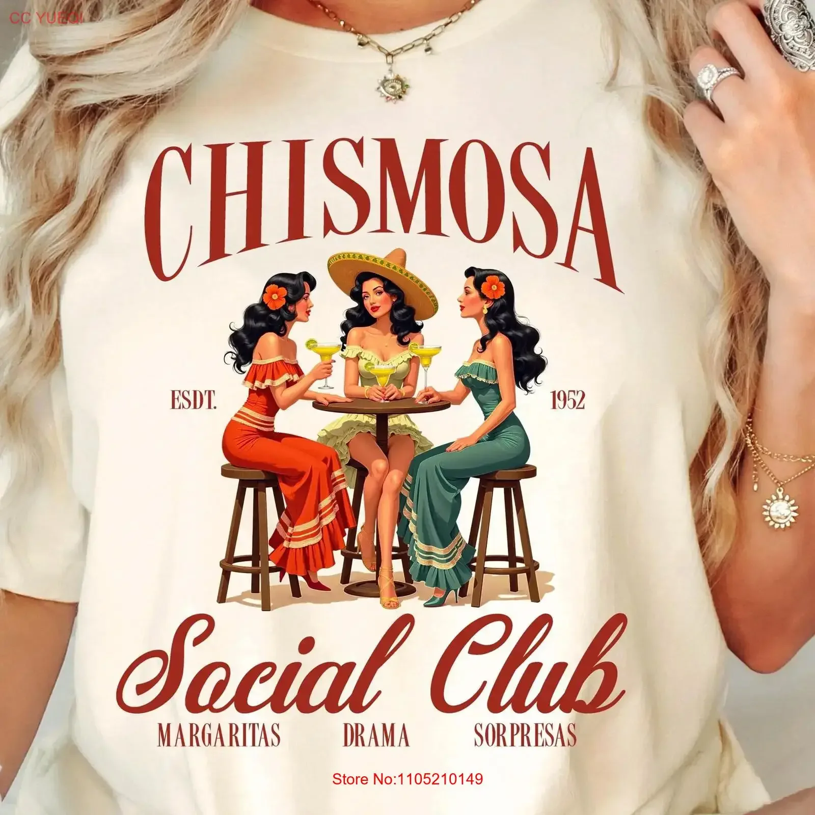 Chismosa Social Club T Shirt Mexicana Latinx Funny Latina Chisme Hispanic Trendy Retro Mexican Estd 1952 vintage Washed
