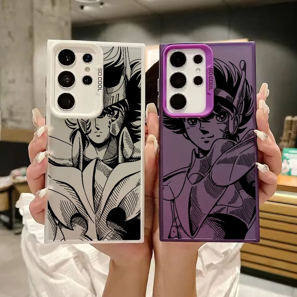 

Saint Seiya Gold Saint Anime S25 Ultra Case For Samsung Galaxy S25 S24 S23 S22 S21 FE S20 Ultra S24 Plus Shockproof Phone Cover
