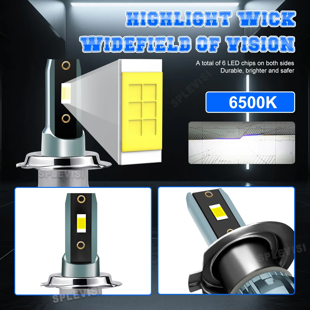 جميع الأحوال الجوية LED H7 477 المصباح كشافات عالية منخفضة شعاع لمرسيدس A Class W169 2004 2005 2006 2007 2008 2009 2010 2011 2012 #2