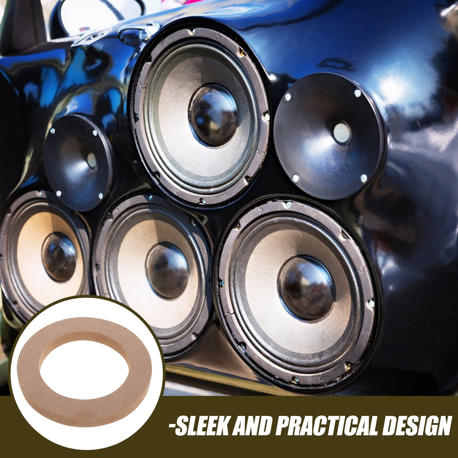 

Stackable Rings Car Adapter Rings Automotive Gaskets Universal Fit Durable Speaker Spacer Vehicle Accessory Door Speaker