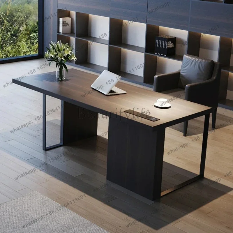 D06Modern Wooden Desk with Drawer ,Computer Desk,Contemporary Writing Table for Home Office or Study