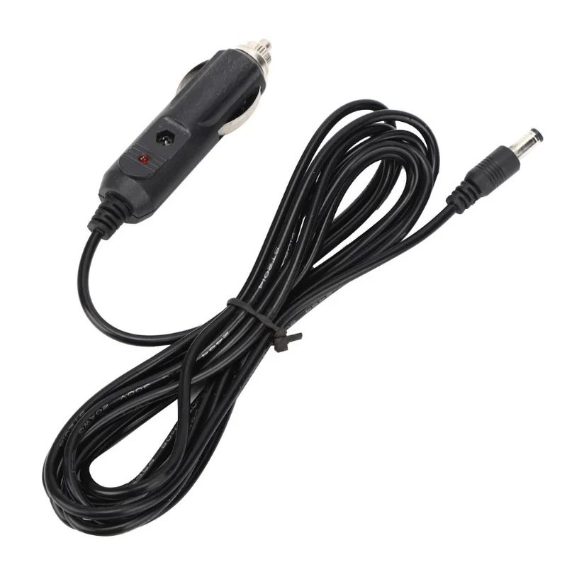 2Pcs Car Cigarette Lighter Power Plug Cable Universal With Indicator Light 3 Meters