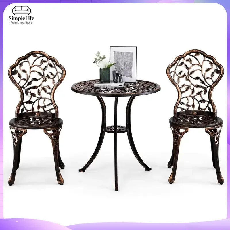 

Outdoor Coffee Table Set for Patio Garden Bistro Aluminum Round Square Modern Minimalist Small Space Living Room Indoor