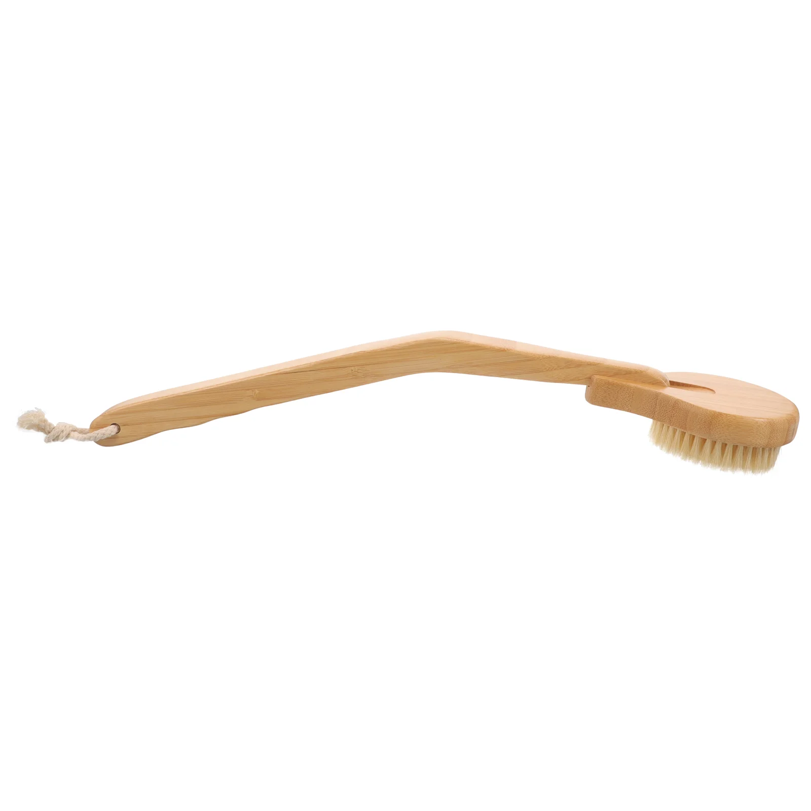 Handle Shower Body Brush Exfoliating Back Scrubber Shower Curved Long Handle Bamboo Body Brush Natural Bristles Elderly