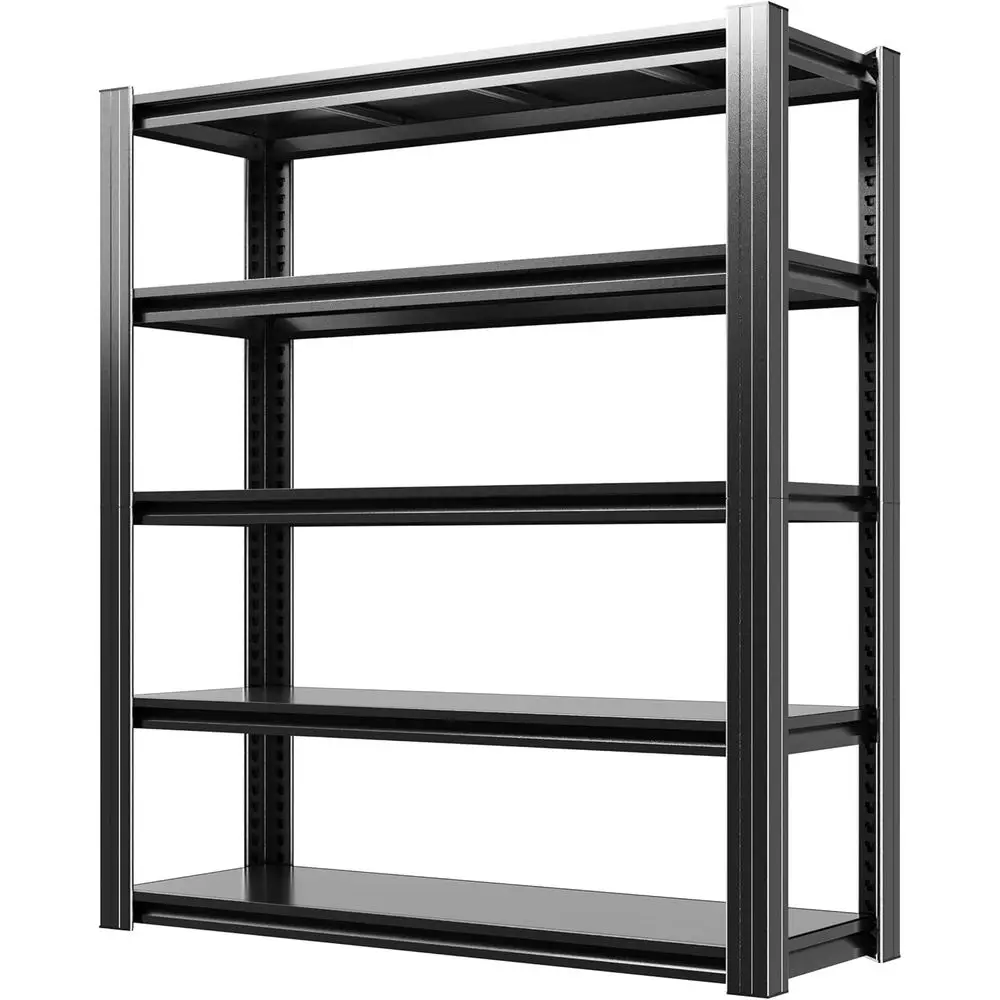 

5-Tier Heavy-Duty Adjustable Garage Shelving, 3000 lbs Capacity, 18x48x78, Ideal for Workshops & Storage