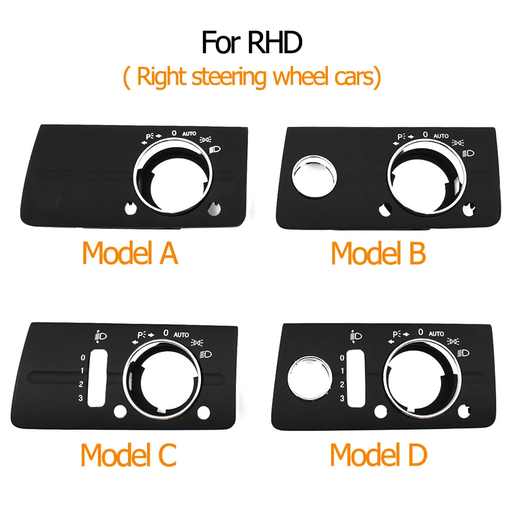 LHD RHD Interior Car Dashboard Headlight Head Lamp Switch Cover Panel Trim For Mercedes Benz W211 E Class 320 350 550 2003-2008