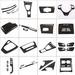For BMW 3 Series E90 2005-2012 Car Carbon Fiber Interior Decoration Cover Stickers Dashboard Console Gear Shift Door Handle Trim