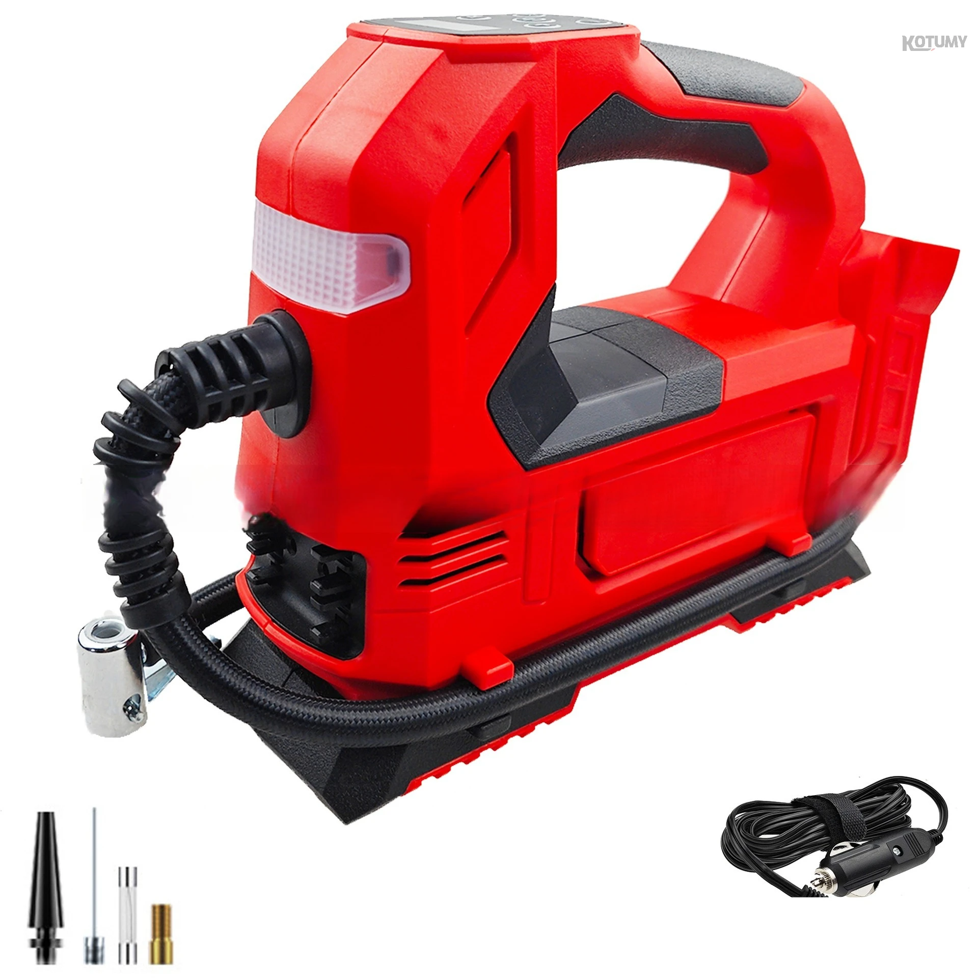 Dual Power 18V 20V Car Tire Inflator Digital Screen High Speed Air Pump Fit Bosch Stanley Ryobi