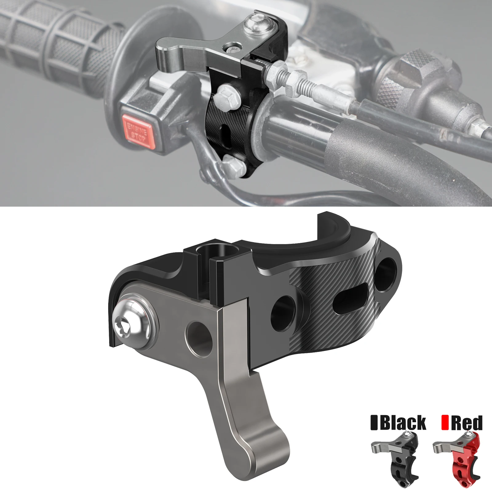 For Kawasaki KX250F KXF450 KX 125 250 65 80 85 500 KDX 200 220R KLX 250R 250S 250SF 300R 400R Rotating Bar Clamp Hot Start Lever